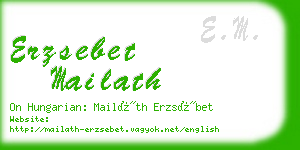 erzsebet mailath business card